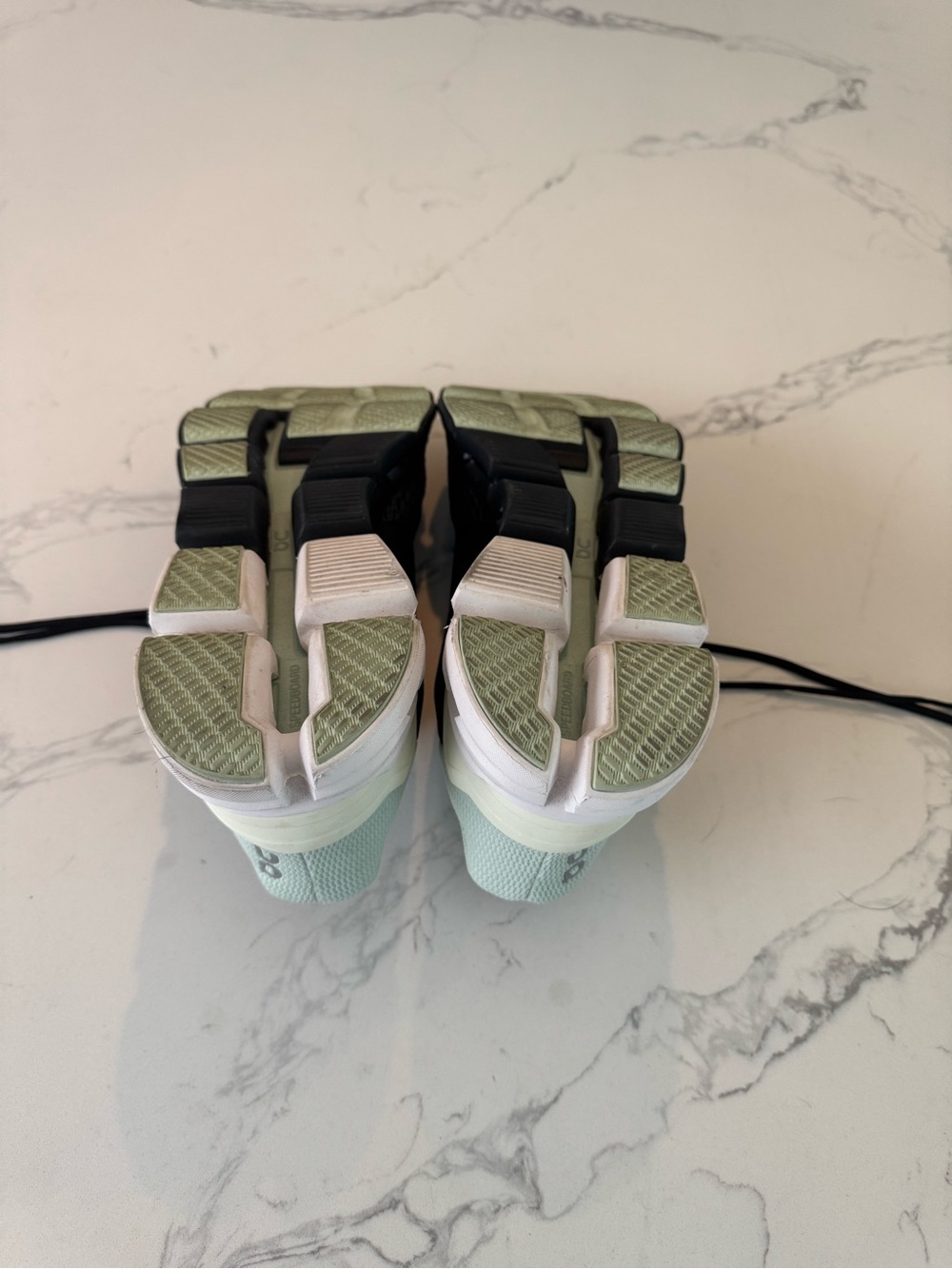 On Running Women's Black & Light Mint Cloud Sneakers - Picture 6 of 7